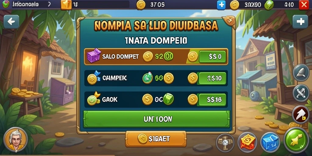 Tampilan menu utama yang intuitif dan menarik.