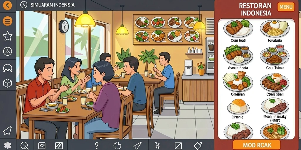 Tampilan menu utama yang menarik perhatian.