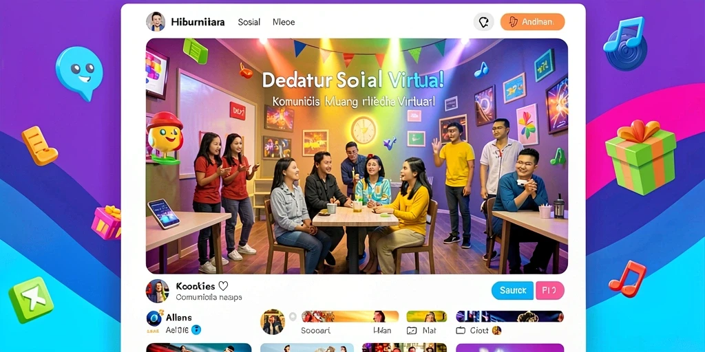 Tampilan grafis yang menarik dan penuh warna.