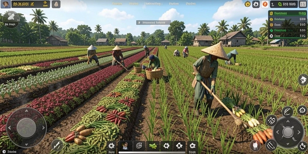 Tampilan karakter dengan desain yang menarik.