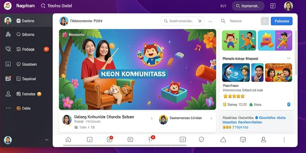 Tampilan menu utama yang menarik.