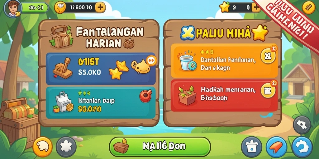 Menampilkan gameplay yang seru dan menantang.